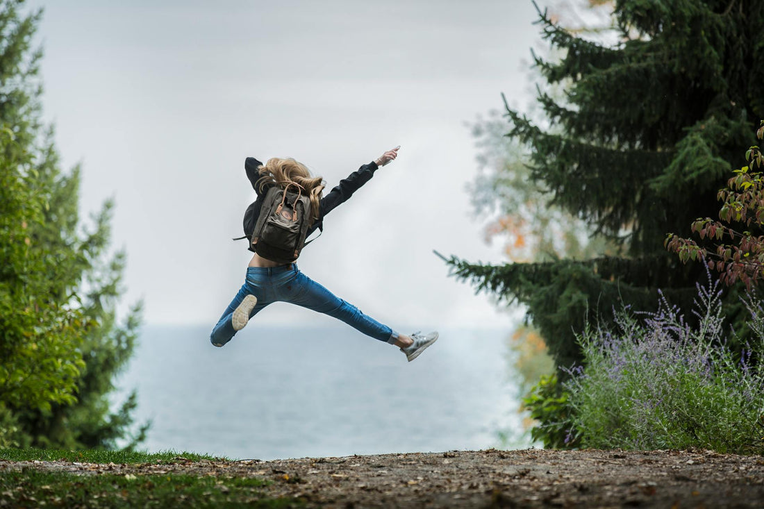 Happy Hiker using the No'BS Adventure Bidet