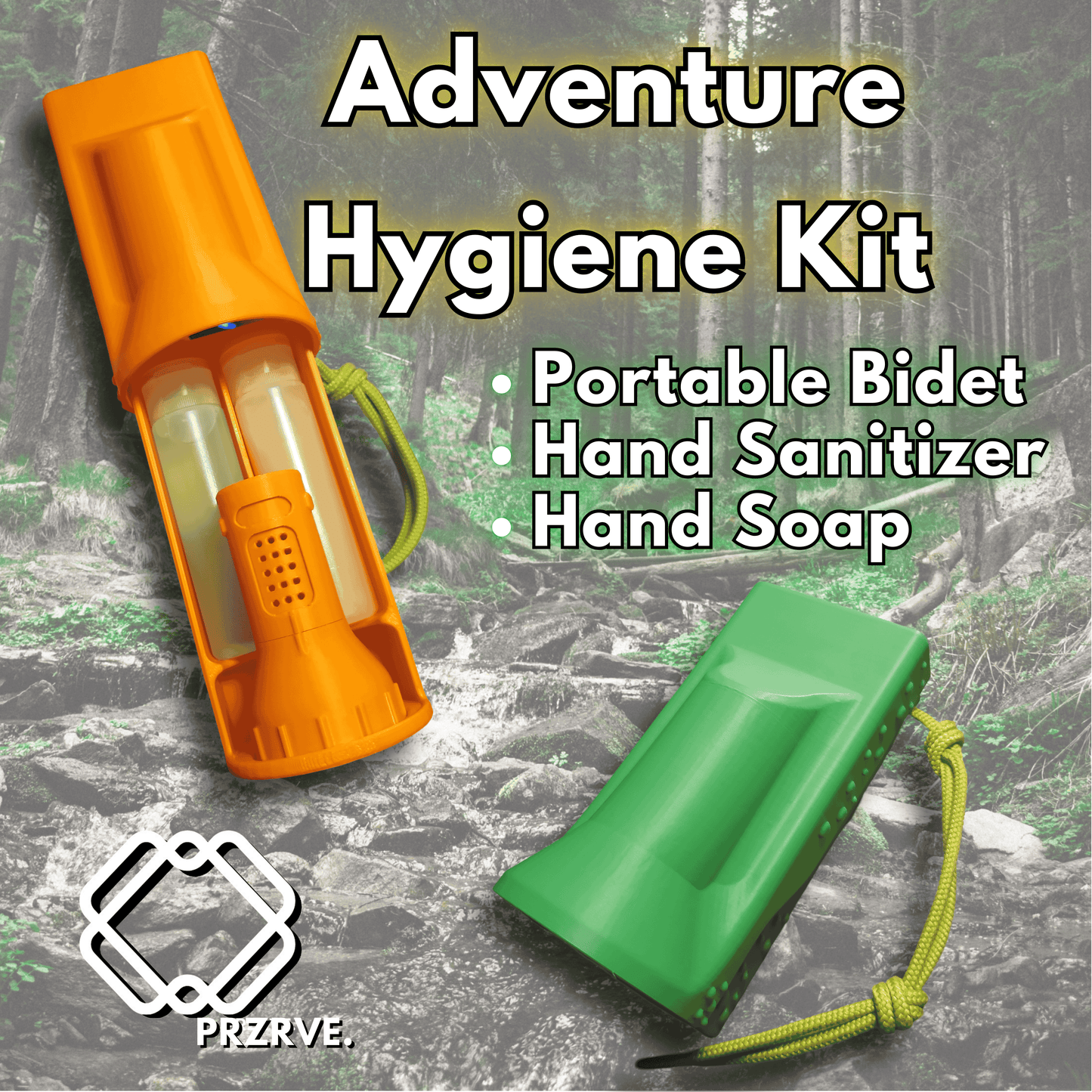 No'BS Adventure Hygiene Kit || Portable Bidet + Soap & Sanitizer Set